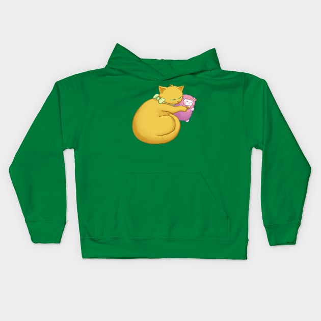 cat nap Kids Hoodie by ZioCorvid